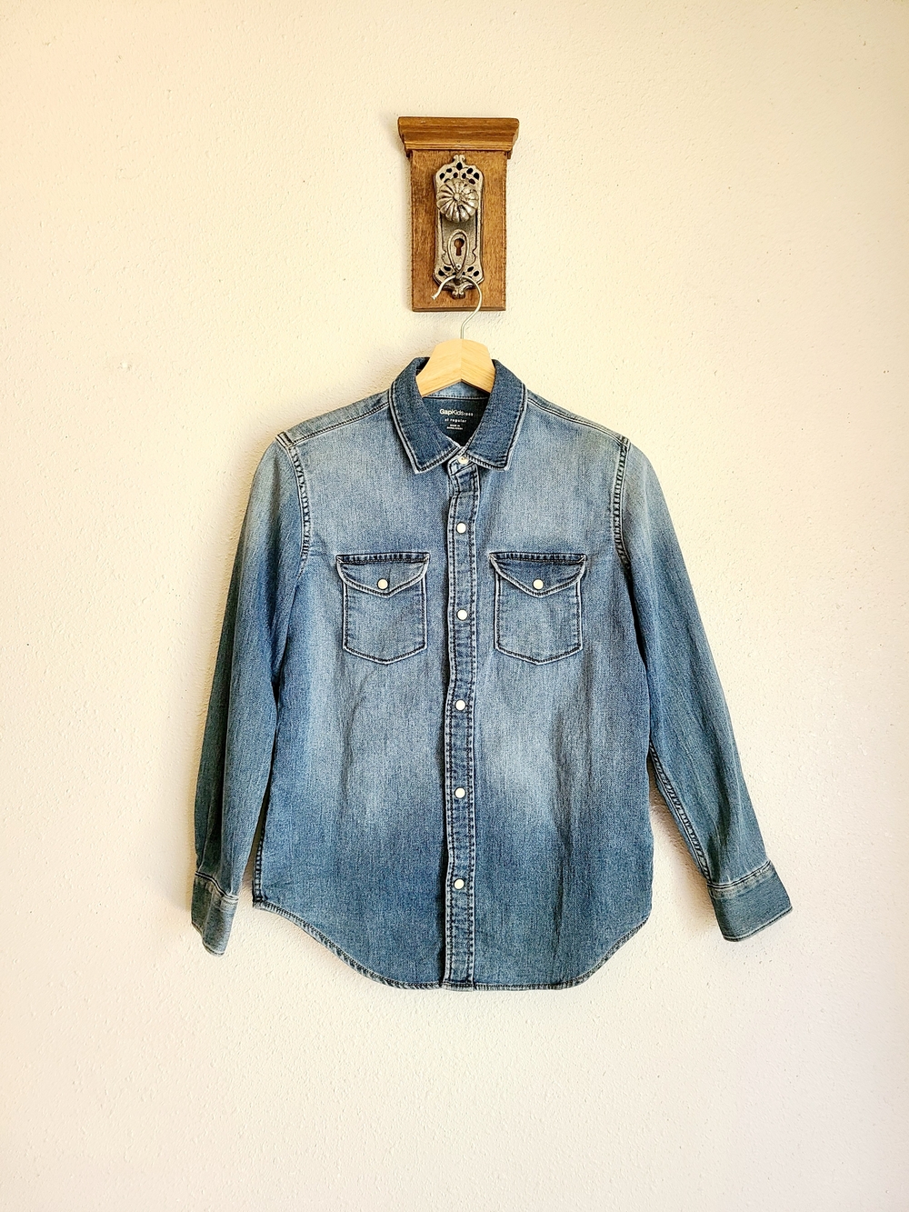 GAP Light Blue Denim Button-Down Shirt